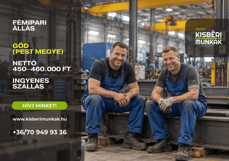 Kisbéri Munkák - BETANÍTOTT DARUKEZELŐ / GÉPKEZELŐ – GÖD – NETTÓ 450.000–460.000 FT/HÓ + INGYENES SZÁLLÁS